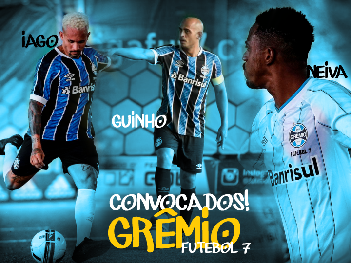 Jogadores do Grêmio Futebol 7 são convocados para Seleção Brasileira