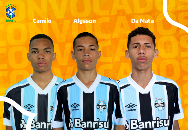 Grêmio tem três atletas convocados para a a Seleção Brasileira Sub-17