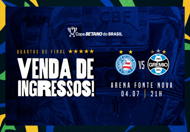Jogo da Copa do Brasil hoje – Grêmio e Bahia se enfrentam na Fonte Nova;  Flamengo joga